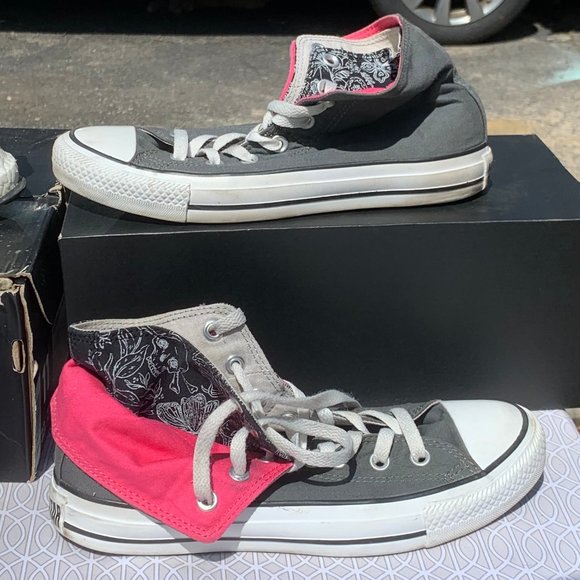 converse all star grey pink